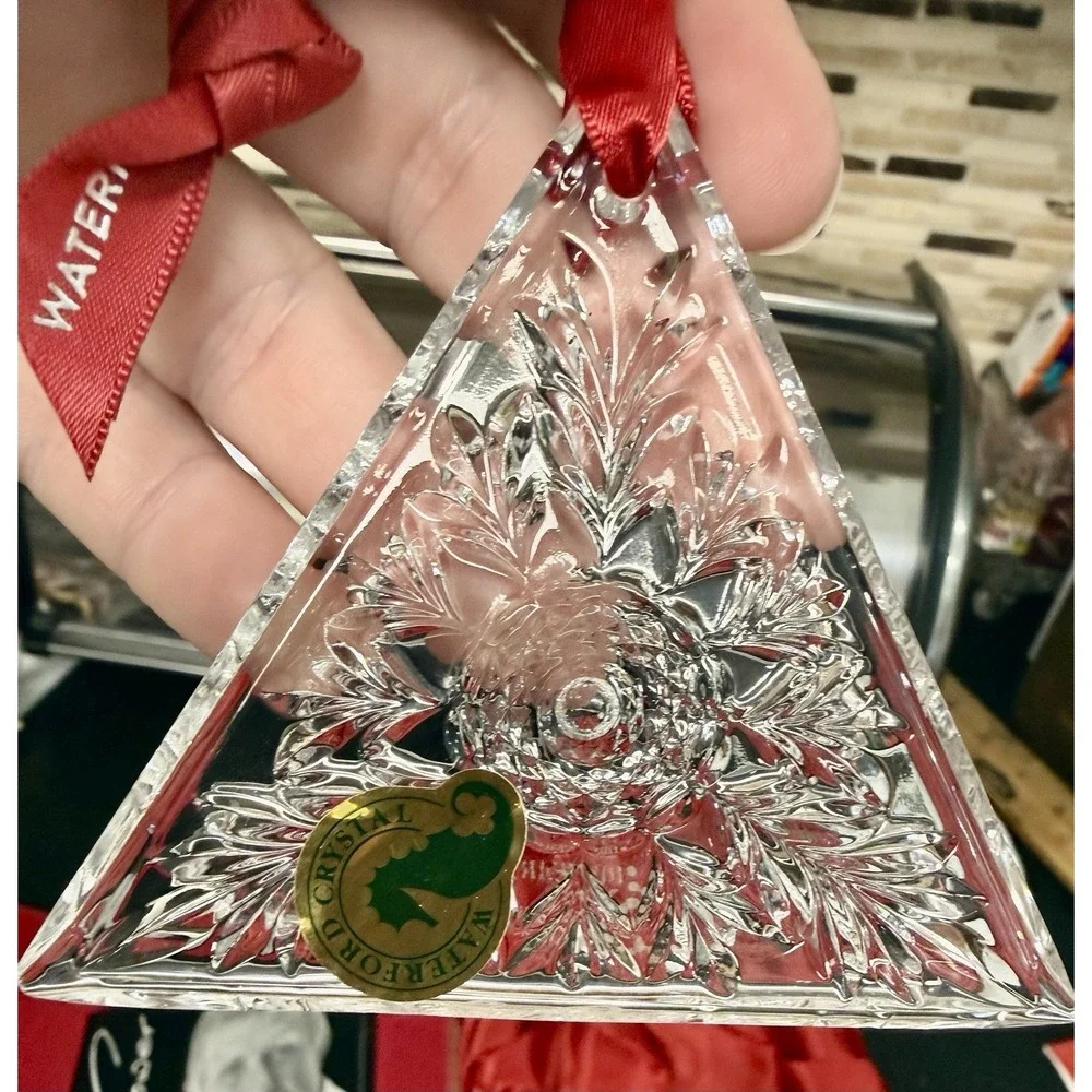 ~ 2017 WATERFORD Christmas NEW YEARS Ornament TRIANGLE TIME SQUARE 3
